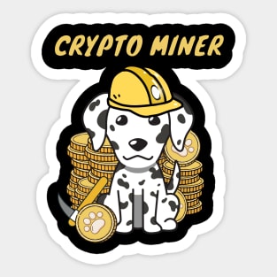 Funny Dalmatian is a Crypto Miner Sticker